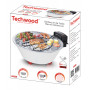 Barbecue Electrique Techwood TBQ-801 - Ø 31cm - 1250W - Cuisson diététique et sans fumée - Bac à eau amovible