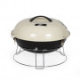 Barbecue à Charbon Portable Livoo DOC301 - ø34 cm, Grille Cuisson chromée - Revêtement en acier émaillé, avec clapet d’aération
