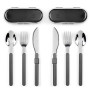 Pack 2 sets de couverts démontables Livoo MEN407G Fourchettes, Couteaux, cuillières, Acier inxydable
