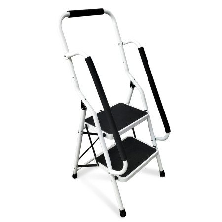 Escabeau avec main courante BM TOOLS BMT-ESC-2-MC , 2 marches - Échelle multi-usage intérieur et extérieur