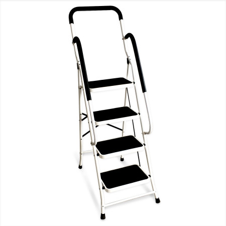 Escabeau avec main courante BM TOOLS BMT-ESC-4-MC, 4 marches - Échelle multi-usage intérieur et à l'extérieur