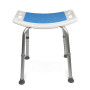 Tabouret de douche Aidapt VB540BP avec rembourrage d'assise - 7 réglages de hauteur, Siège perforé empêche l'accumulation d'eau