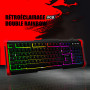 Clavier Gaming Semi-Mécanique GTA 240 – Rétroéclairage RGB 7 Couleurs – AZERTY