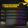Clavier Gaming Semi-Mécanique GTA 220 – Rétroéclairage RGB 7 Couleurs – AZERTY