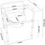 Aidapt Chaise percée, chevet, salle de bain, hauteur réglable, siège de toilette et couvercle, seau percée, pot de chambre