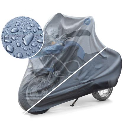 Housse Moto Taille L DUNLOP 228x99x124cm - Bâche Extérieure Étanche, Robuste & Légère, Protection Intempéries Longue Durée
