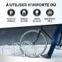 Support Vélo Râtelier DUNLOP - Range Vélo Sol ou Mural 4 Vélos - Support Garage Compact & Robuste - Montage Facile