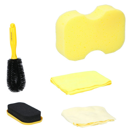 DUNLOP Kit Nettoyage Voiture Complet - Vitres & Intérieur, Compact, Pratique, Facile à Transporter, Entretien Auto Rapide