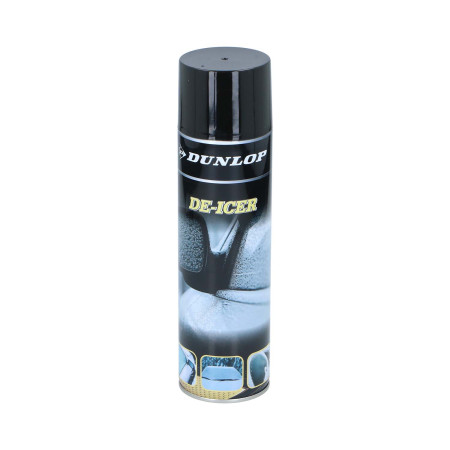 DUNLOP Dégivreur 600ml Spray - Dégivrage Rapide Vitres Auto, Format Compact & Pratique, Efficace Contre le Givre Hivernal