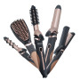 Ensemble de coiffure 5 en 1 - Brosse à lisser  Plaques ondulantes 3D, sertissage - Pince à friser  - Camry CR 2024