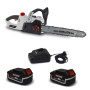 Tronçonneuse 40V (2x20V) X-Performer XPTRO40LI-2B - Double Sécurité - Graissage Auto + 2 Batteries 4 Ah - chargeur