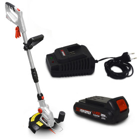 Coupe bordures à batterie 20V - X-Performer XPCB20LI-T - Tête de coupe 5 positions + Batterie 2 Ah et chargeur