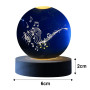 Boule de verre I-Total XL2718 3D avec LED RGB effet au plafond veilleuse pour enfants, lampe de nuit, base en bois, design MUSIC