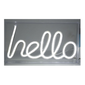 Panneau LED I-Total XL2763 Rectangulaire avec prise USB idéal pour Chambre (Hello),Décoration