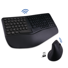 Pack Clavier Souris Sans Fil Smartergo Wireless – Ergonomique Confort – AZERTY