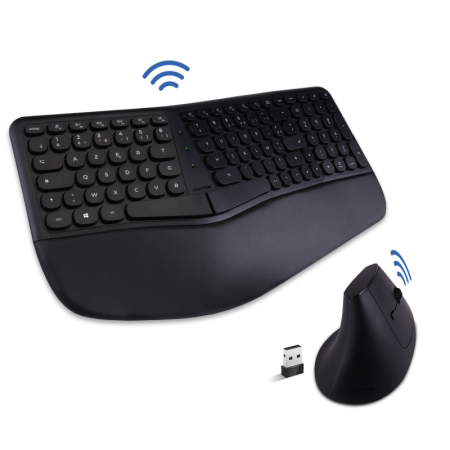 Pack Clavier Souris Sans Fil Smartergo Wireless – Ergonomique Confort – AZERTY