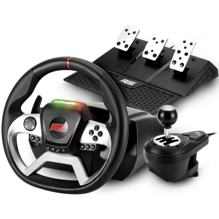 Race Wheel Force 1080RS – Volant + Pédalier + Levier de vitesse pour PC et consoles