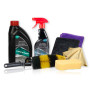 Kit Nettoyage Jantes Voiture Dunlop 7 Pièces - Shampoing Auto, Nettoyant Jantes, Brosse Roue, 2 Microfibres, Éponges et Chamois
