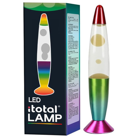 Lampe à lave LED avec résistance chauffe cire, sans ampoule (CHANGE COULEURS RGB)