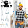 Echelle télescopique de BM TOOLS BMT-4X4-EXT en Aluminium - jusqu'à 4 Mètres, Multi-usages Pliable - jusqu'à 150kg - ...