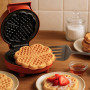 Gaufrier Cœur DOP255R 1000 W, 5 gaufres cœur, Rouge