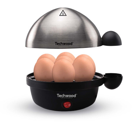 Cuiseur à Oeufs Techwood TO-007 - Oeufrier electrique avec arrêt automatique, œufs à la coque et au plat