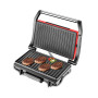 Techwood TGD-015 - Panini Grill 1500 W rouge avec plaque anti-adhésive, Cuisson double face