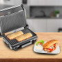 Techwood TGD-015 - Panini Grill 1500 W rouge avec plaque anti-adhésive, Cuisson double face