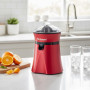 Techwood TPF-35, Presse agrumes electrique 1L rouge avec pieds anti-dérapants, Bol verseur translucide gradué