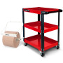Chariot d'atelier BM TOOLS à 3 étages - Desserte, Plateaux de rangement pour outils, Servante, avec Distributeur de papier