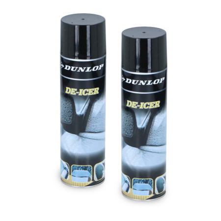 Lot de 2 Dégivreur 600ml Spray DUNLOP - Dégivrage Rapide Vitres Auto, Format Compact & Pratique