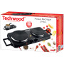 Plaque Electrique 2 feux TECHWOOD protection anti surchauffe - Thermostat réglable - Puissance 2500W - TPE-2506