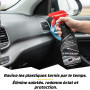 Pack Nettoyant Plastique 500ml et Chiffon Microfibre DUNLOP - Rénovateur Voiture Intérieur Extérieur, Restaure Brillance