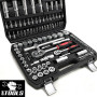 Coffret Kit Outils 108 pcs BM TOOLS BMT-108-PCS Clé à Cliquet Douille Acier Vanadium, Balai brosse de nettoyage à eau