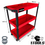 Chariot d'atelier BM TOOLS TOOLCART 3 étages sur roulettes - Desserte, rangement pour outils, Balai brosse de nettoyage à eau