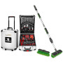 Boite à Outils 399 pièces BM TOOLS BMT-399-PCS en Chrome Vanadium | avec mallette en ALU, Balai brosse de nettoyage à eau