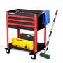 Chariot servante d’Atelier Chariot à Outil BM TOOLS BMT TOOL DRAWER - 3 Tiroirs à glissières - Balai brosse de nettoyage à eau