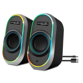 Enceintes PC Spirit of Gamer Fanatic 500, hauts-parleurs bluetooth / RGB / 6W RMS