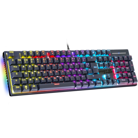 Clavier mécanique Spirit of Gamer XPERT-K250, switches rouges, hot-swappable, RGB