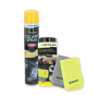 Pack Chiffon Microfibre 35x40cm 300gsm et Spray Cockpit 750ml Citron DUNLOP - Nettoyant Intérieur, Parfum Frais, Brillant