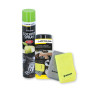 Pack Chiffon Microfibre 35x40cm 300gsm et Spray Cockpit 750ml Pomme DUNLOP - Nettoyant Intérieur, Parfum Frais, Protège