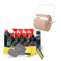 Kit Nettoyage Auto Complet 21 Pièces Neutre DUNLOP et Dévidoir papier mural, pour les garages, entretien auto