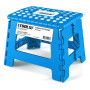 Tabouret Pliant Bleu 27cm, Marchepied Pied Pliable BM TOOLS BMT-MP27-BLEU - 150kg Capacité, Léger et Compact pour Adulte/Enfant