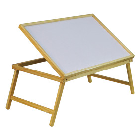 Plateau de lit pliant réglable en bois