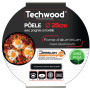 Techwood TP-28PO - Poêle Effet Pierre Ø 28 cm - Tous types de feux dont induction