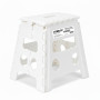 Tabouret Pliant Blanc 40cm, Marchepied Pied Pliable BM TOOLS BMT-MP40-BLANC 150kg Capacité, Léger et Compact pour Adulte/Enfant