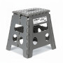 Tabouret Pliant Gris 45cm, Marchepied Pied Pliable BM TOOLS BMT-MP45-GRIS - 150kg Capacité, Léger et Compact pour Adulte/Enfant