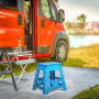 Tabouret Pliant Bleu 45cm, Marchepied Pied Pliable BM TOOLS BMT-MP45-BLEU - 150kg Capacité, Léger et Compact pour Adulte/Enfant