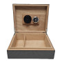 Humidor Carbon Fibre, Cave à cigares élégante en fibre de carbone (26 × 22 × 9 cm)