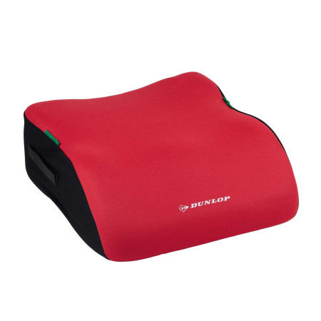 DUNLOP Siège Enfant BUBU Rouge - Réhausseur Auto Sécurisé & Confortable, Design Rouge Élégant & Ergonomique